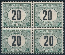 ** 1909 Zöldportó 20f Négyestömb (24.000) - Autres & Non Classés