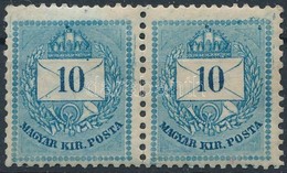 * 1884 10kr Pár Festékfoltok, Csíkok - Altri & Non Classificati