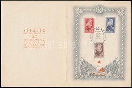 1949 Sztálin 2 Db Emléklap 1-1 Vágott Sorral - Other & Unclassified