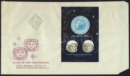 1963 Az Első Női-férfi Páros űrrepülés Vágott Blokk FDC-n (4.500) - Autres & Non Classés