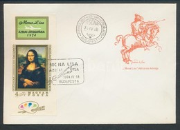 1974 Mona Lisa Vágott Szelvényes Bélyeg FDC-n (4.000) - Other & Unclassified