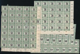 ** 1914 Zöldportó Kb 560 Db Bélyeg, Nagyrészt ívdarabok (88.000) / 560 Postage Due Stamps, Mostly Sheet Parts - Autres & Non Classés