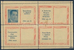 ** 1932/3aa Budapest - Róma - Budapest - Otros & Sin Clasificación