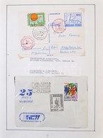 Kiállítási Anyag: 1958-1986 Légiposta Levelek 5 Tasakban, összesen 47 Lapon, Dobozban - Used Stamps