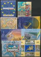 ** O 21 Klf Postatiszta Európa Blokk + 15 Europa Bélyegzésű Blokk és Díjjegyes Levelezőlap, 3 Berakólapon - Used Stamps