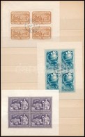 O 1947-1949 3 Db Bélyegnap Kisív Közepes Berakólapon (21.000) - Used Stamps
