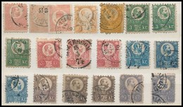 O 1871 Kő- és Réznyomat összeállítás, Benne 19 Db Bélyeg Stecklapon - Used Stamps