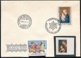 ** 1984-1990 Karácsony Motívum 2 Klf Bélyeg + 1 FDC (4.500) - Oblitérés