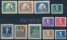 ** 1924-1930 Jótékonyság, Jókai Mór és Kormányzói évforduló Sorok / 3 Different Sets (300K, 500K Rozsdás / Stain) - Oblitérés