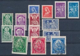 ** O 1930-1932 Szent Erzsébet, 2 Db Szent Imre, Nagy Madonna (10P Nélkül) 1-1 Db Sor Stecklapon - Used Stamps