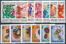 ** 1979/80 Nemzetközi Gyermekév II. Vágott Sor + Virág XII. Vágott Sor (10.500) - Used Stamps
