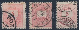 O 3 Db Lemezhibás Színesszámú Krajcáros Bélyeg - Used Stamps