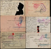 8 Db I. Világháborús Hadifogoly Levelezőlap - Used Stamps