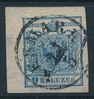 O 1850 9kr HP Papírráncos ívsarki Bélyeg ,,KÉSMARK' - Andere & Zonder Classificatie