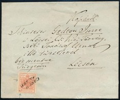 1850 3kr MP III Levélen 'CASCHAU' - Lőcse - Altri & Non Classificati