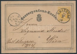 1870 Díjjegyes Levelezőlap 'KRIZEVAC' - Wien - Other & Unclassified