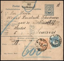 1892 Szállítólevél 18kr Bérmentesítéssel 'NAGY-BECSKEREK' - 'TEMESVÁR' - Autres & Non Classés