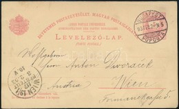 1893 5kr  Díjjegyes Levelezőlap Bécsbe Használatlan Válaszlappal - Autres & Non Classés
