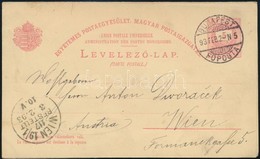 1893 5kr  Díjjegyes Levelezőlap Bécsbe Használatlan Válaszlappal - Other & Unclassified