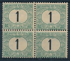 ** 1903 Portó 1f Négyestömb Számvízjellel - Other & Unclassified