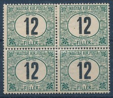 ** * 1905 Zöldportó 12f ,,B' Négyestömb 2 Bélyeg Falcos - Altri & Non Classificati