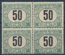 ** * 1905 Zöldportó 50f ,,B' Négyestömb 2 Bélyeg Falcos - Andere & Zonder Classificatie