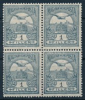 ** 1913 Turul 1f Négyestömb Fekvő Vízjellel - Altri & Non Classificati