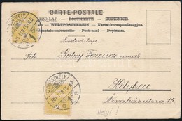 1901 Fényképes Helyi Levelezőlap Turul 2 X 2f Bérmentesítéssel  'SZOMBATHELY' - Other & Unclassified