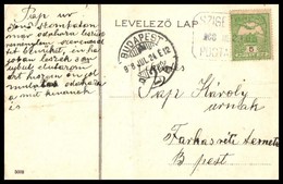 1908 Képeslap Turul 5f Bérmentesítéssel 'SZIGETCSÉP' Postaügynökségi Bélyegzéssel - Altri & Non Classificati