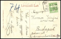 1913 Verőce Képeslap Turul 5f Bérmentesítéssel 'KISMAROS (NOGRÁD VM)' Postaügynökségi Bélyegzéssel - Autres & Non Classés