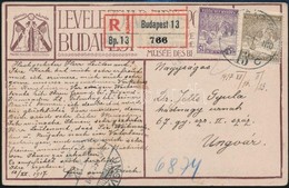1917 Ajánlott Képes Levelezőlap Ungvárra - Altri & Non Classificati