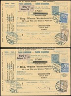 1917 3 Db Szállítólevél Külföldre Arató-Parlament Bérmentesítésekkel - Sonstige & Ohne Zuordnung