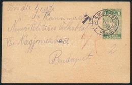 1916 8h Díjjegyes Levelezőlap Portózva / 8h PS-card With Postage Due 'K. Und K. MILIT.POST PRNJAVOR' - Sonstige & Ohne Zuordnung