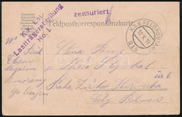 1915 Tábori Posta Levelezőlap 'K.k. Lst Lastträgerabteilung No.1.' + 'FP 214' - Otros & Sin Clasificación