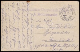 1916 Tábori Posta Képeslap 'K.k. Landsturm Etappenbataillon Nr.2. 1. Kompagnie' + 'CETINJE D' - Otros & Sin Clasificación