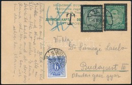 1935 Jugoszláviából Küldött Díjjegyes Levelezőlap 6f Portóval Budapestre - Altri & Non Classificati