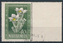 O 1950 Virág 40f Jobb Oldali üresmezővel - Autres & Non Classés