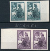 ** 1953 Bélyegnap (26) Vágott Sor ívszéli Párokban (18.000) / Mi 1338-1339 Imperforate Margin Pairs - Autres & Non Classés