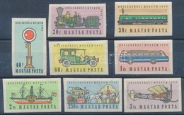 ** 1959 Közlekedési Múzeum (I.) Vágott Sor (10.000) / Mi 1584-1591 Imperforate Set - Autres & Non Classés