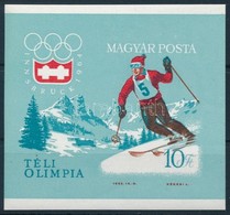 ** 1964 Téli Olimpia (II.) - Innsbruck Vágott Blokk (6.000) - Other & Unclassified