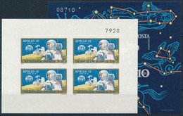 ** 1972-1973 Apollo-12 Vágott Kisív + Vénusz  8 Vágott Blokk (8.000) - Autres & Non Classés