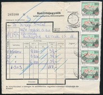 1986 Szállítójegyzék 3 Db Csomagról 8 Bélyeges Bérmentesítéssel - Sonstige & Ohne Zuordnung