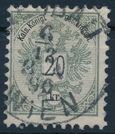 O Ausztria 1883 20kr 10 1/2 Fogazással Mi 48 D 'WIEN' (Mi EUR 400,-) - Altri & Non Classificati