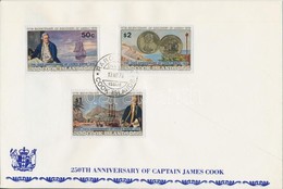 1978 James Cook Sor Felülnyomással FDC-n Mi 577-579 + Blokk FDC-n Mi 83 - Otros & Sin Clasificación