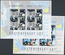 ** 1993 Europa CEPT, Kortárs Művészet Kisív Sor Mi 654-657 - Andere & Zonder Classificatie