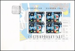 1993 Europa CEPT: Művészet Kisívsor Mi 654-657 2 Db FDC-n - Autres & Non Classés