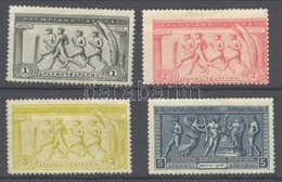 ** * 1906 Olimpia Mi 154 (javított Gumi / Repaired Gum), 155 (falcos / Hinged), 156 (javított / Repaired), 157 (postatis - Andere & Zonder Classificatie