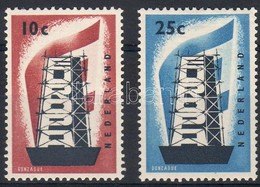 ** 1956. Europa CEPT Mi683-684 (rövid Fogak A 10c Bélyegen) - Andere & Zonder Classificatie