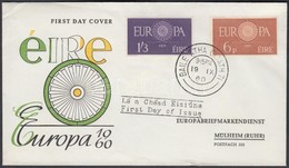 1960 Europa CEPT Sor Mi 146-147 FDC-n - Andere & Zonder Classificatie