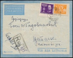 1948 Ajánlott Légi Levél (olasz Boríték) Kotor - Cetinje - Altri & Non Classificati